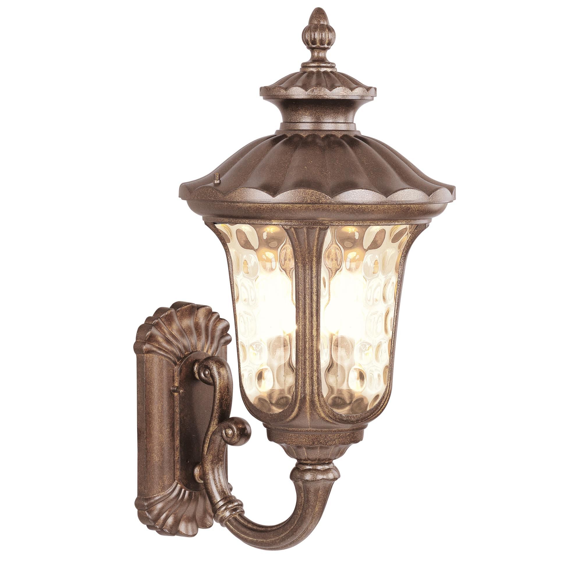 Oxford 22 Inch Tall 3 Light Outdoor Wall Light by Livex Lighting